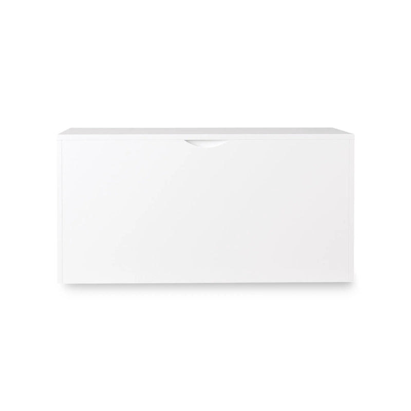 Toy Storage Organizer With Rolling Drawer, Chest With Wheels, Large Pull Out Bin For Nursery - White by Unique Piece Furniture