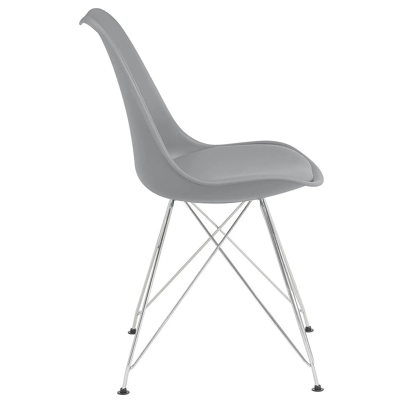 Padded Side Chair And Soft Upholstered Seat (Set of 2) - Gray by HouseOfZazla
