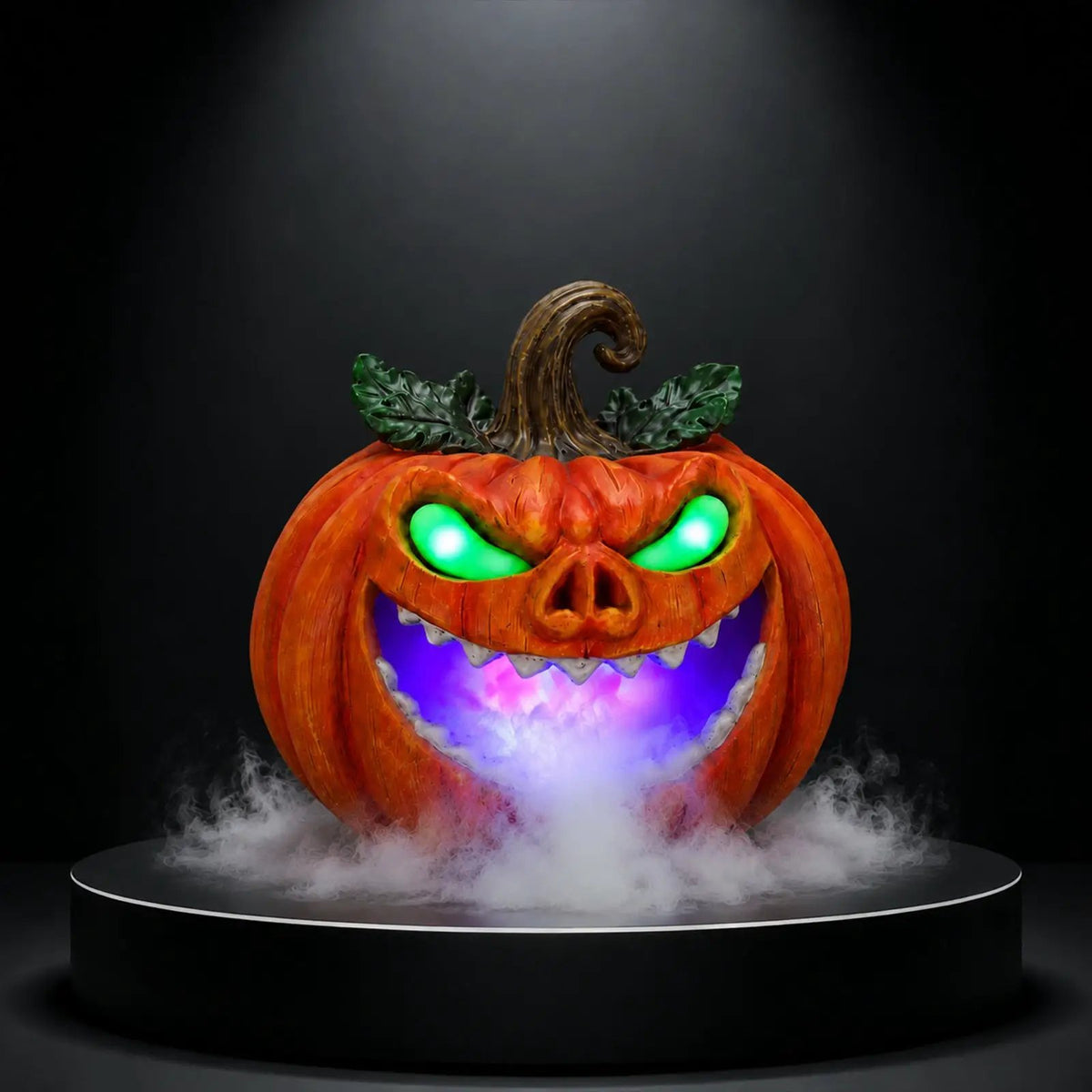 Halloween Pumpkin Monster Mist Sprayer, LED Light Up Fogger Figurine by HouseOfZazla
