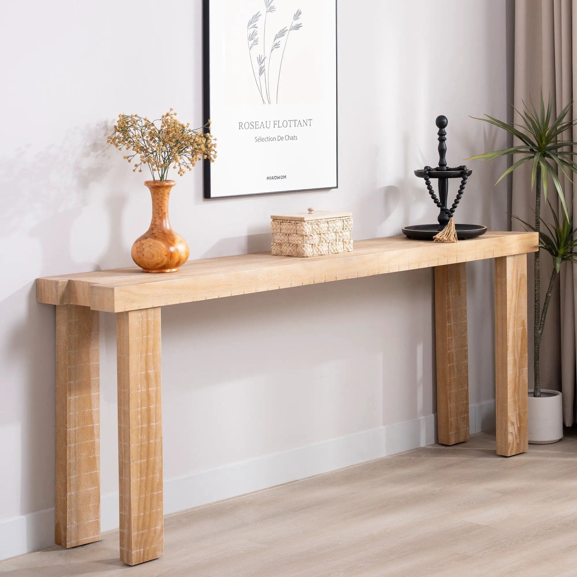 Console Table, Entryway Table With Design, Long Narrow Sofa Table For Living Room - Multi by Unique Piece Furniture