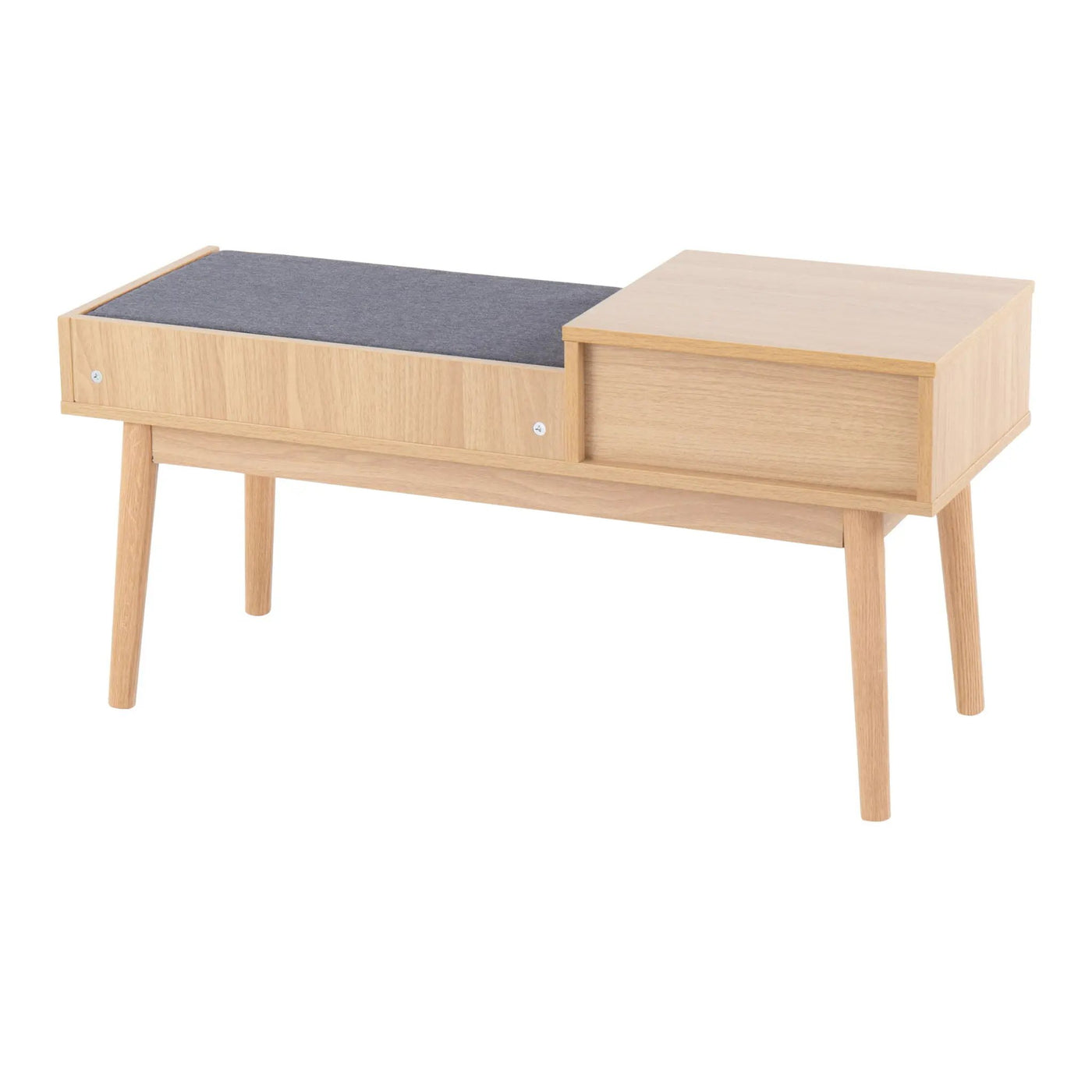 Telephone Contemporary Bench With Pull Out Drawer by HouseOfZazla