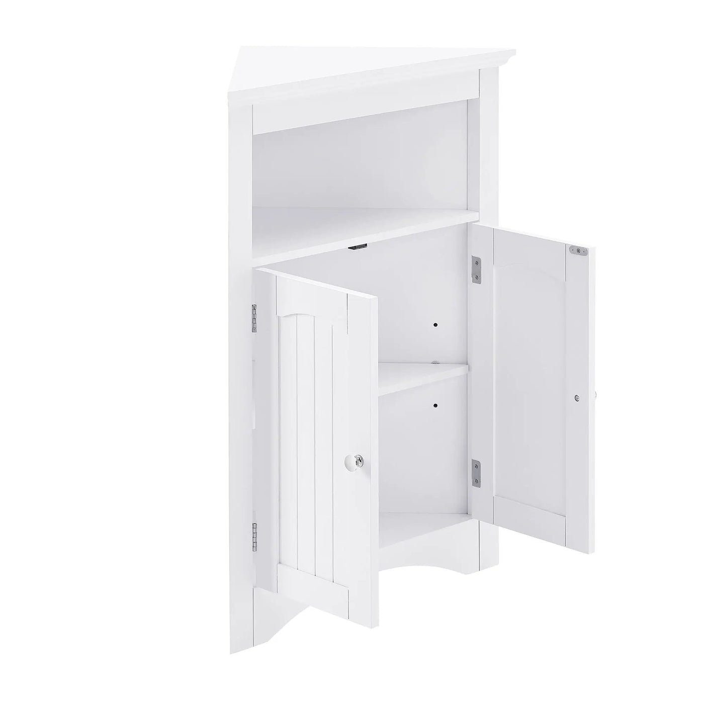 Bathroom Floor Corner Cabinet with Doors and Shelves by HouseOfZazla