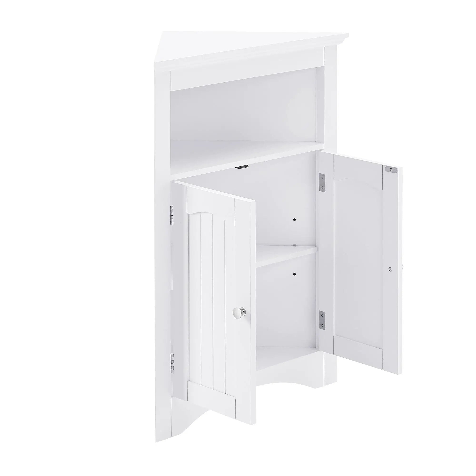 Bathroom Floor Corner Cabinet with Doors and Shelves by HouseOfZazla