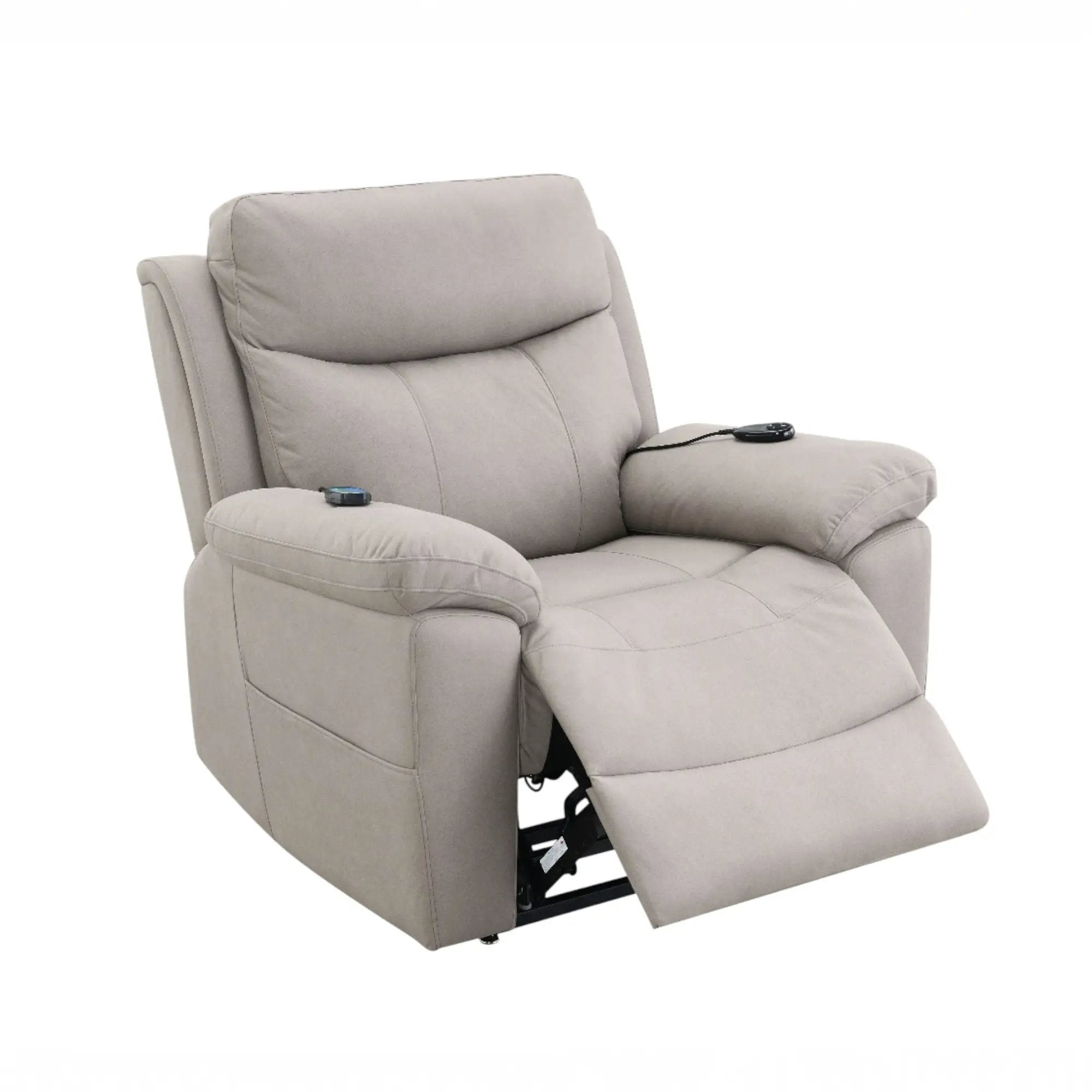 Chriki - Power Motion Recliner With Lift Heating Massage Chair - Beige by Unique Piece Furniture