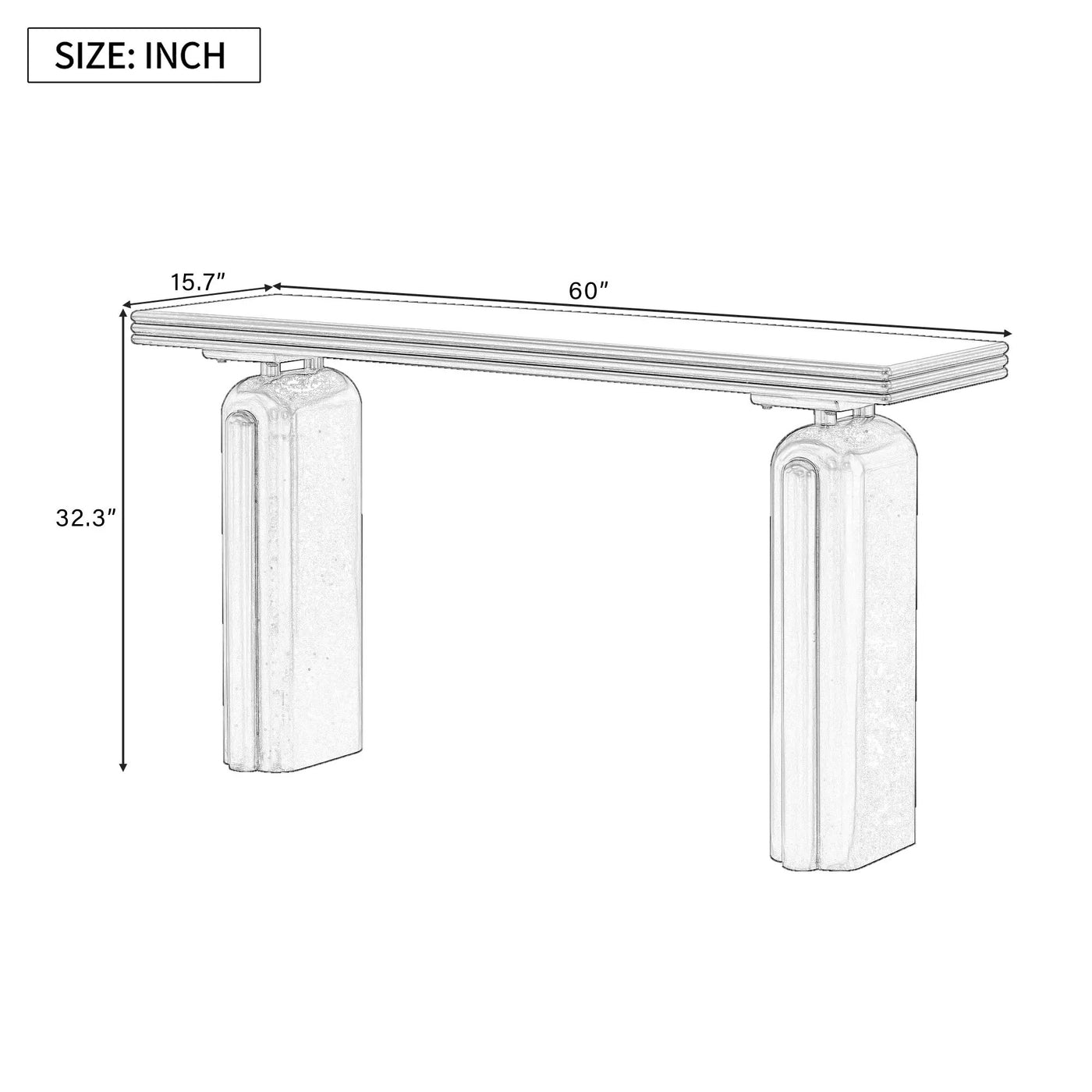 U_STYLE Chic Acacia Veneer Console Table by HouseOfZazla