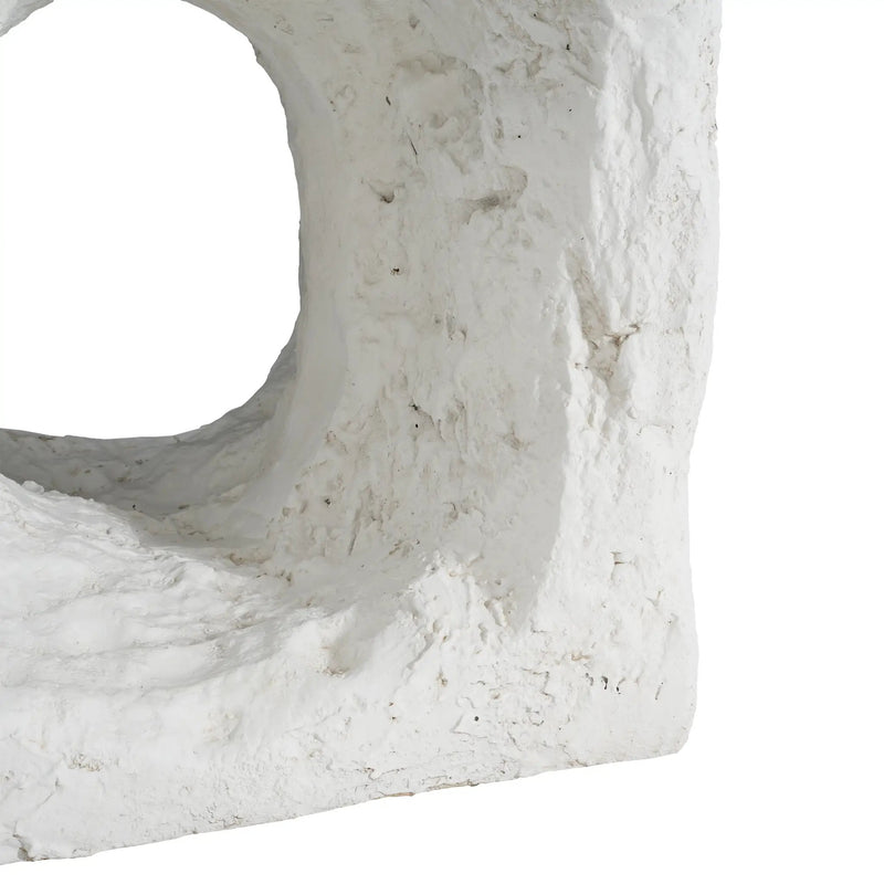 Lyra Outdoor Patio Karst Cave Inspired MGO Side Table White by HouseOfZazla