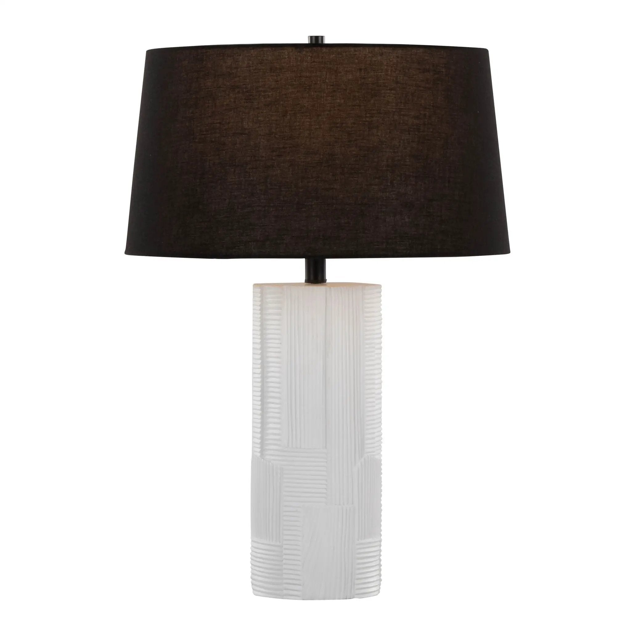 Petra - Contemporary Table Lamp (Set of 2) - Cream / Black by HouseOfZazla