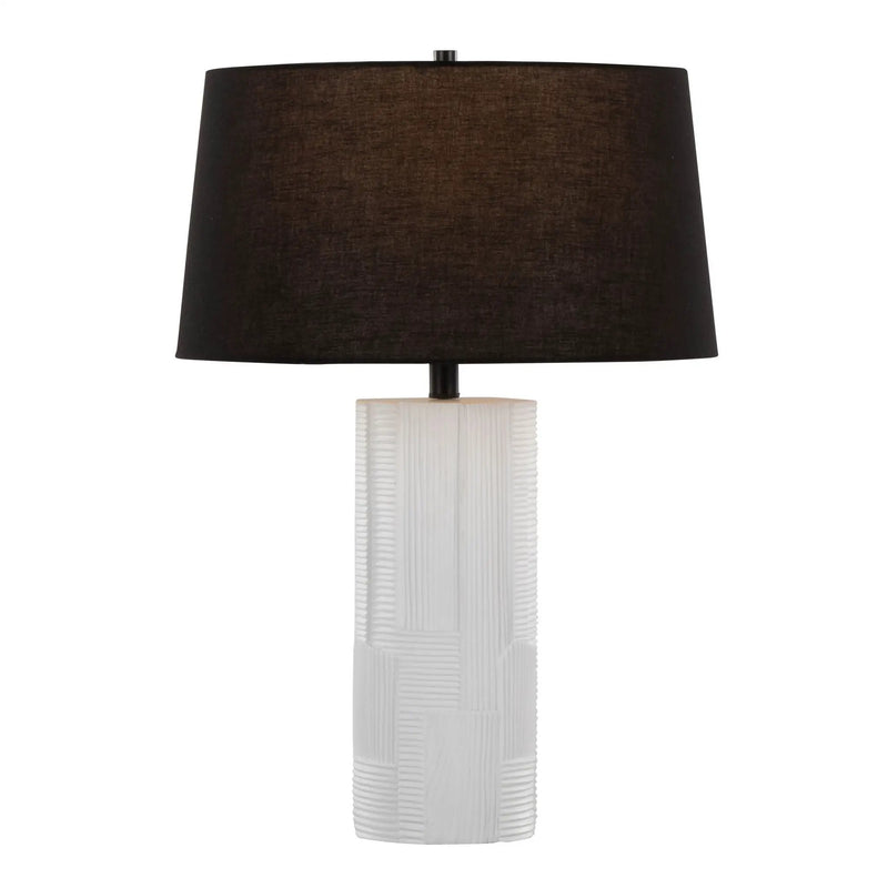 Petra - Contemporary Table Lamp (Set of 2) - Cream / Black by HouseOfZazla