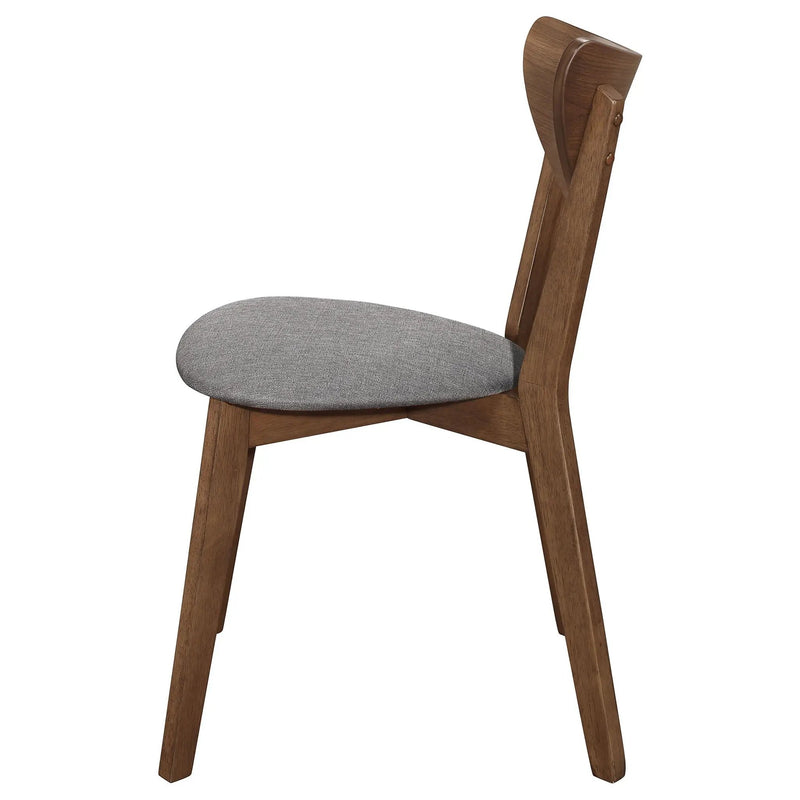 Alfredo Dining Side Chair Grey and Natural Walnut (Set of 2) by Unique Piece Furniture