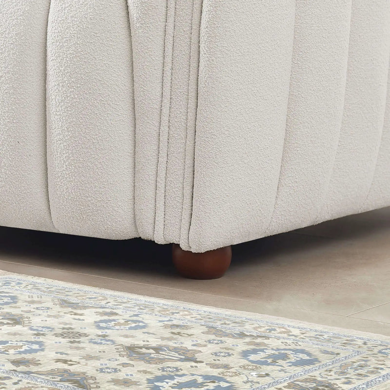 April - Mid-Century Modern Luxury Tight Back Boucle Couch by Unique Piece Furniture