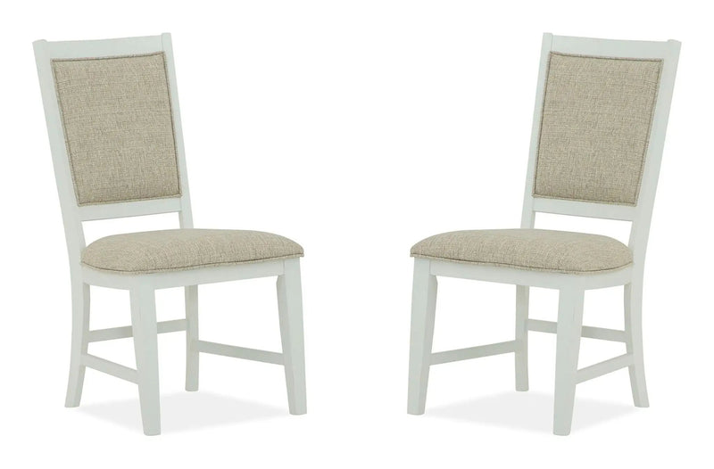 Heron Cove - Step Up Side Chair With Upholstered Seat & Back (Set of 2) - Chalk White by Unique Piece Furniture