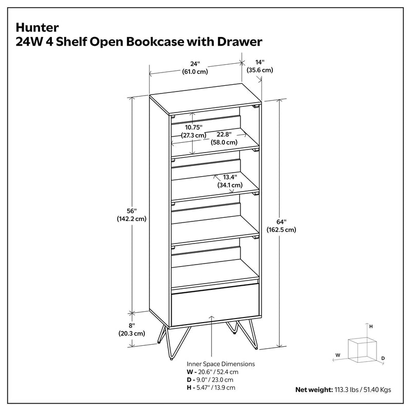 Hunter - Tall Bookcase - Natural by HouseOfZazla