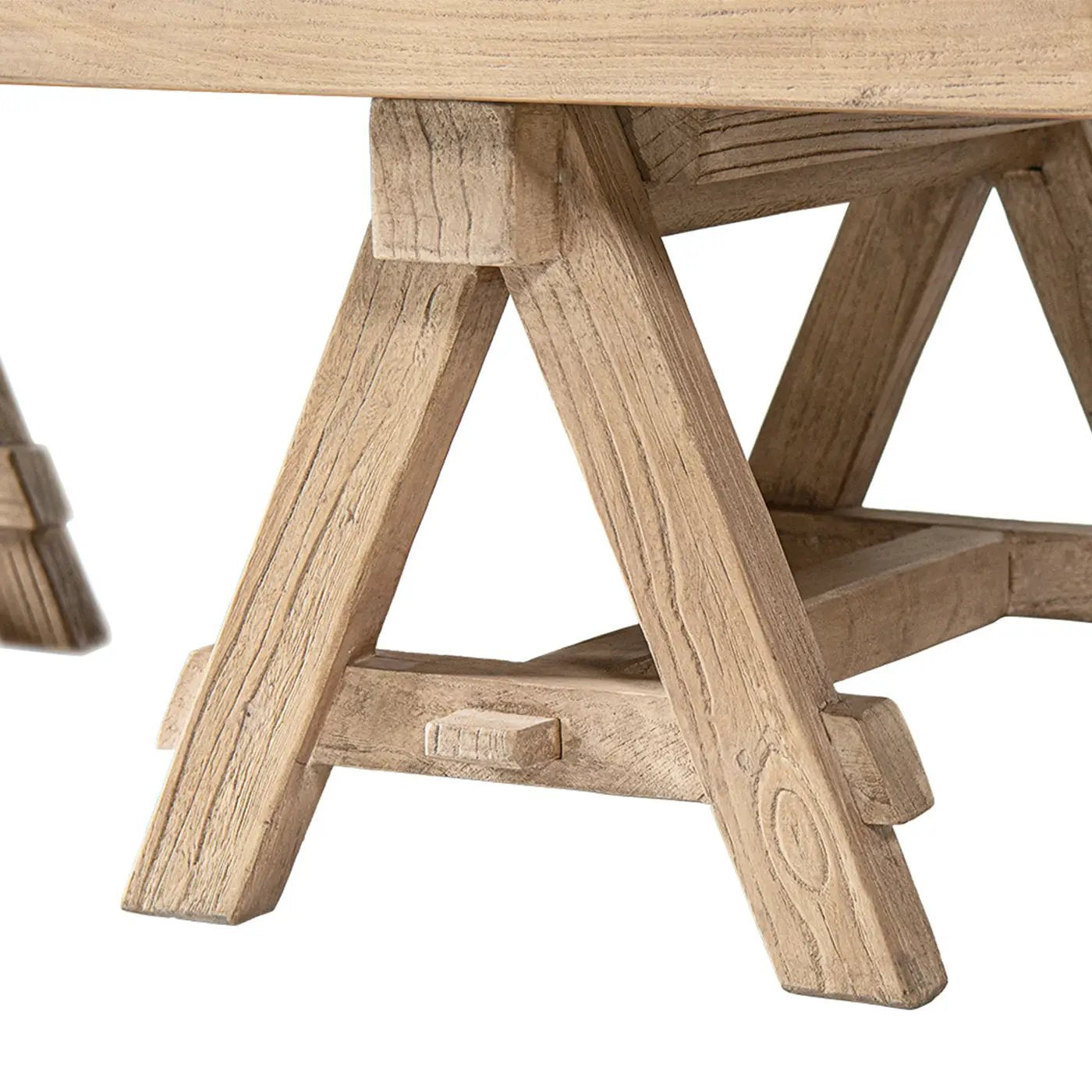 Hawthorne 48' Solid Reclaimed Elm Rectangular Trestle Coffee Table by HouseOfZazla