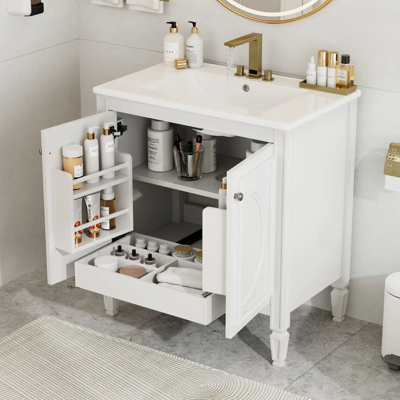 Bathroom Vanity With Sink With 2 Doors And Adjustable Shelf by HouseOfZazla