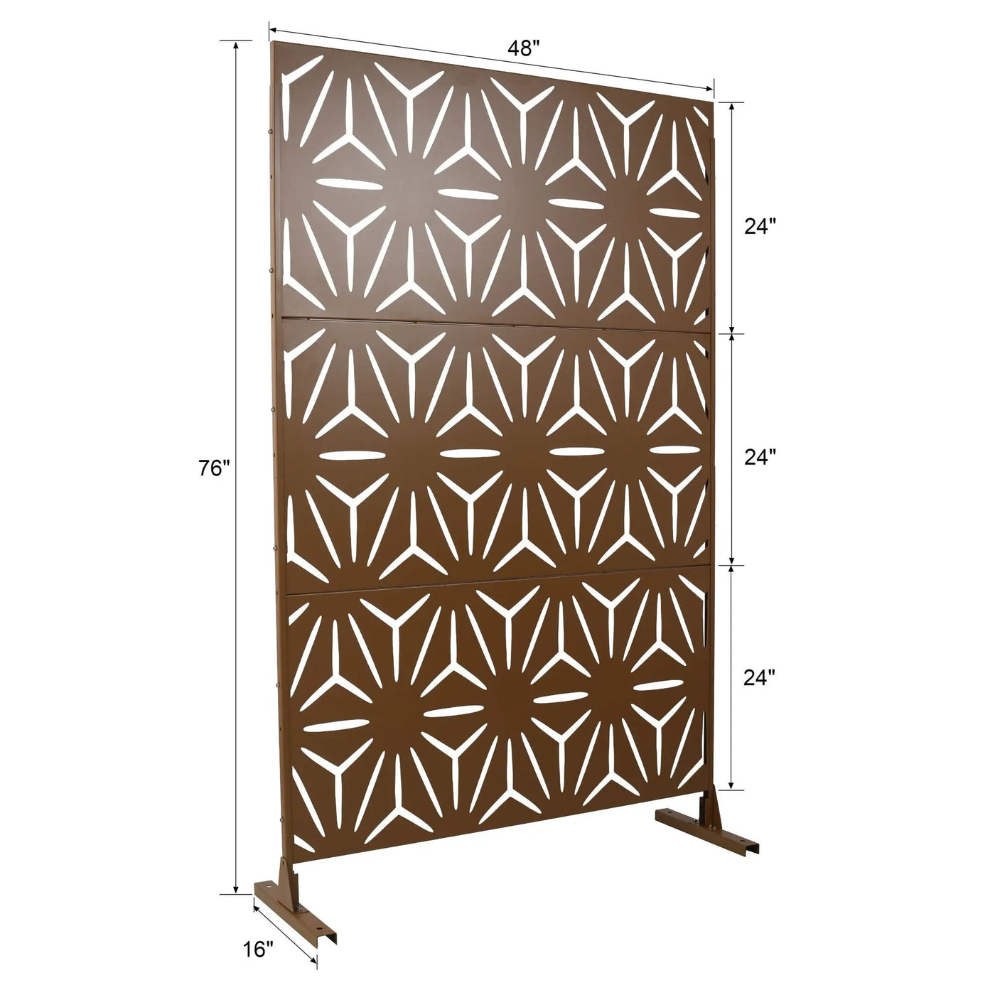 Outdoor & Indoor Metal Privacy Screen, Freestanding Decorative Panels by Unique Piece Furniture