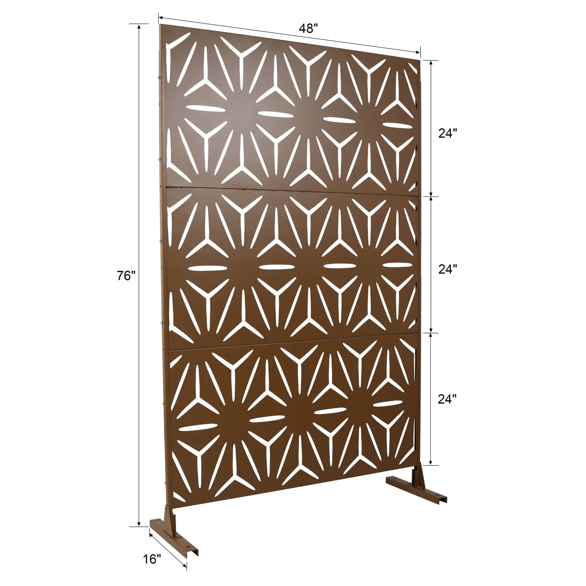 Outdoor & Indoor Metal Privacy Screen, Freestanding Decorative Panels by Unique Piece Furniture