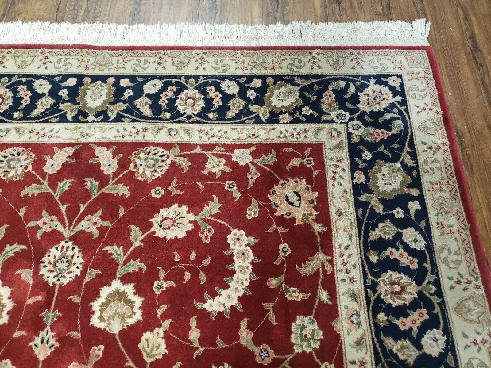 6' X 9' Vintage Fine Oriental Floral Handmade Wool Rug Vegetable Dyes Red Nice by Jewel Rugs