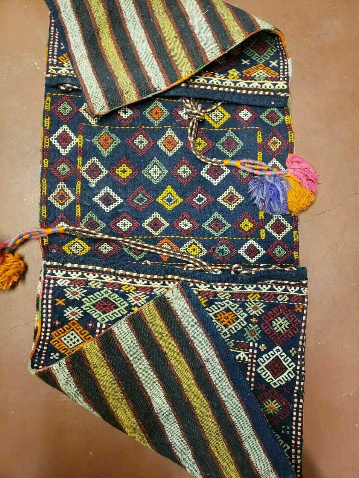 2' X 4' Handmade Turkish Tribal Kilim Wool Rug Double Saddle Bag Khorjin Nice by Jewel Rugs