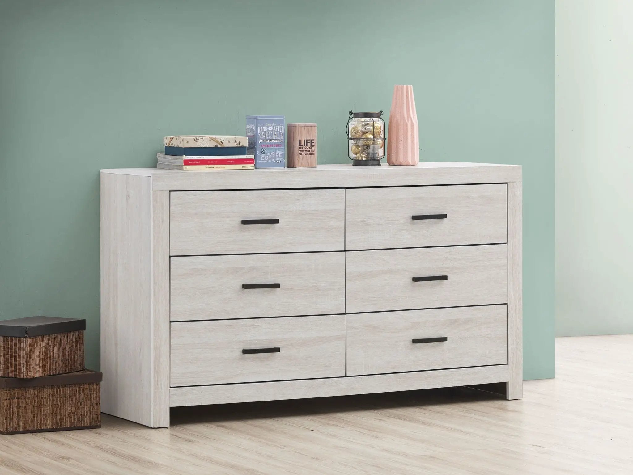Brantford 6-drawer Dresser Coastal White by Unique Piece Furniture