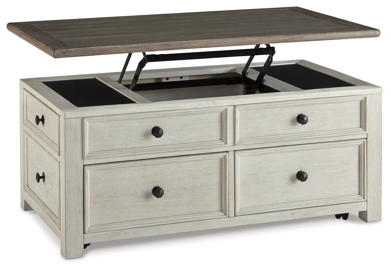 Bolanburg - Lift Top Cocktail Table - White / Brown / Beige by Unique Piece Furniture