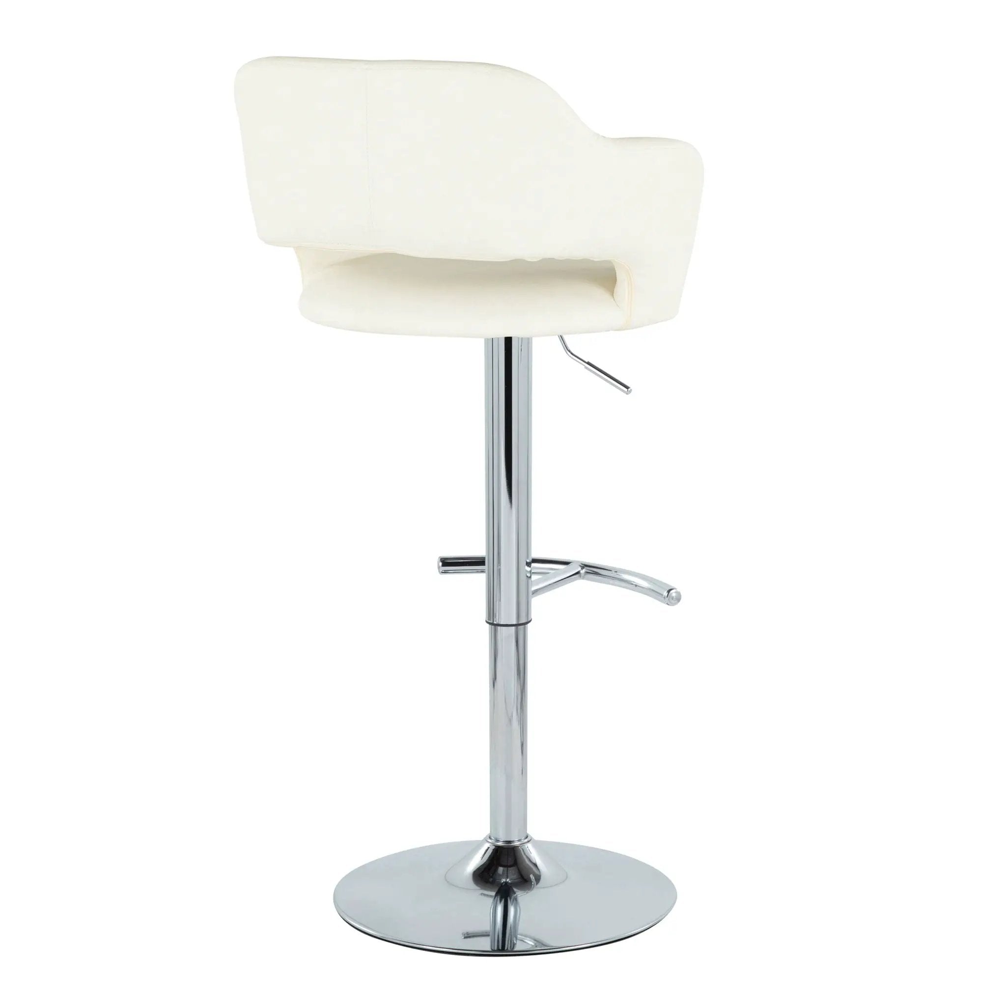 Margarite - Contemporary Ajustable Barstool With Swivel With Rounded T Footrest (Set of 2) by Unique Piece Furniture