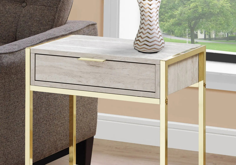 Accent Side Table, Storage Drawer, Spacious Tabletop by Unique Piece Furniture