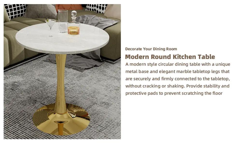 27.6-Inch Round Dining Table by HouseOfZazla