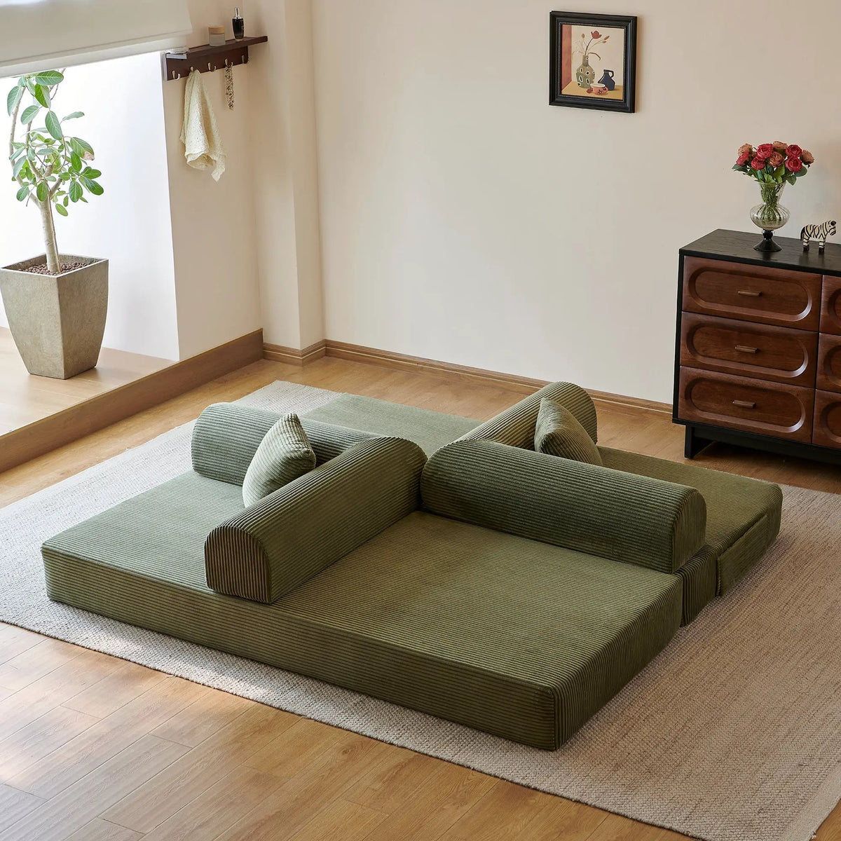 78.8" Compression Sofa - Convertible Floor Sofa Bed by HouseOfZazla