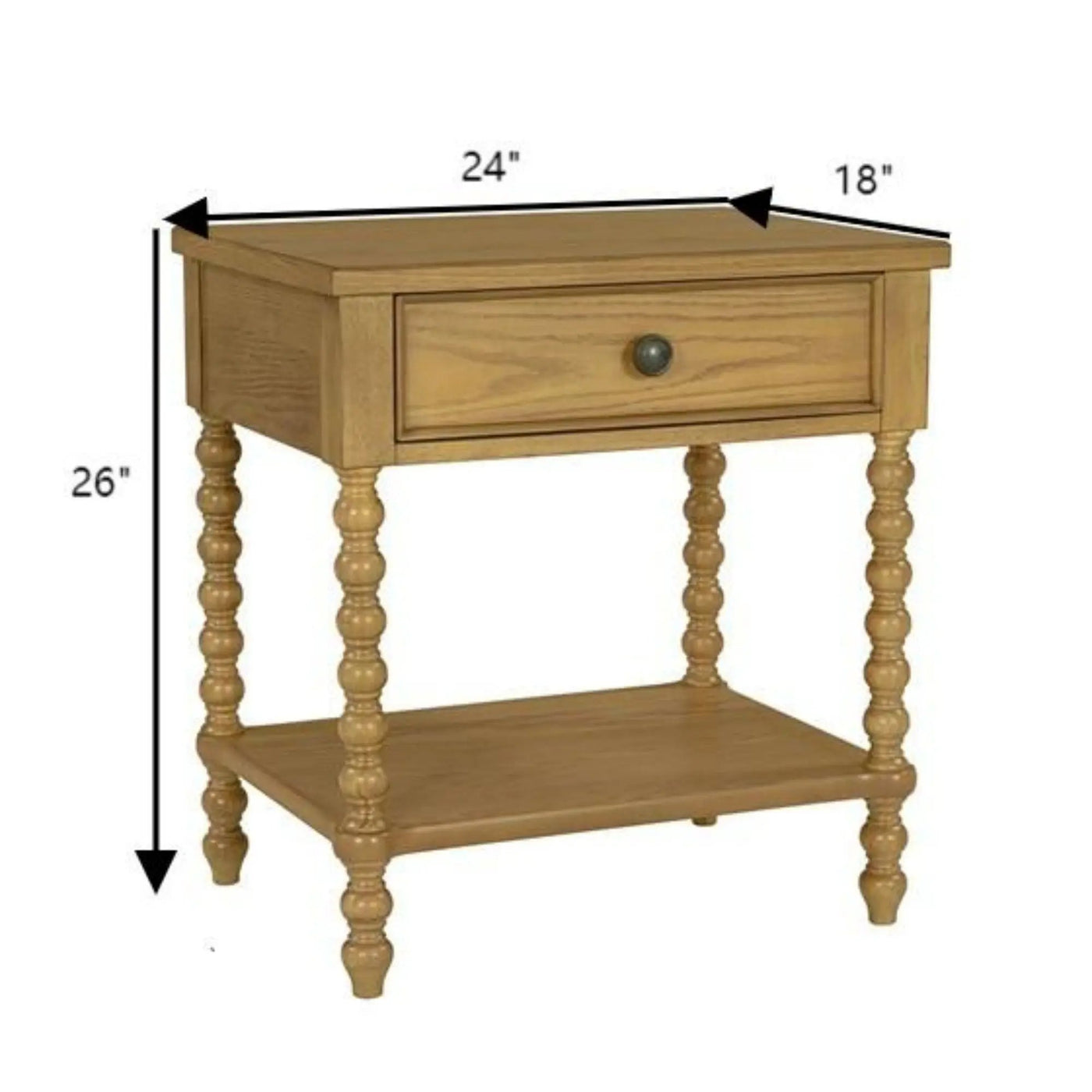 Traditional Durable Nightstand Table With Drawer And Shelf by Unique Piece Furniture