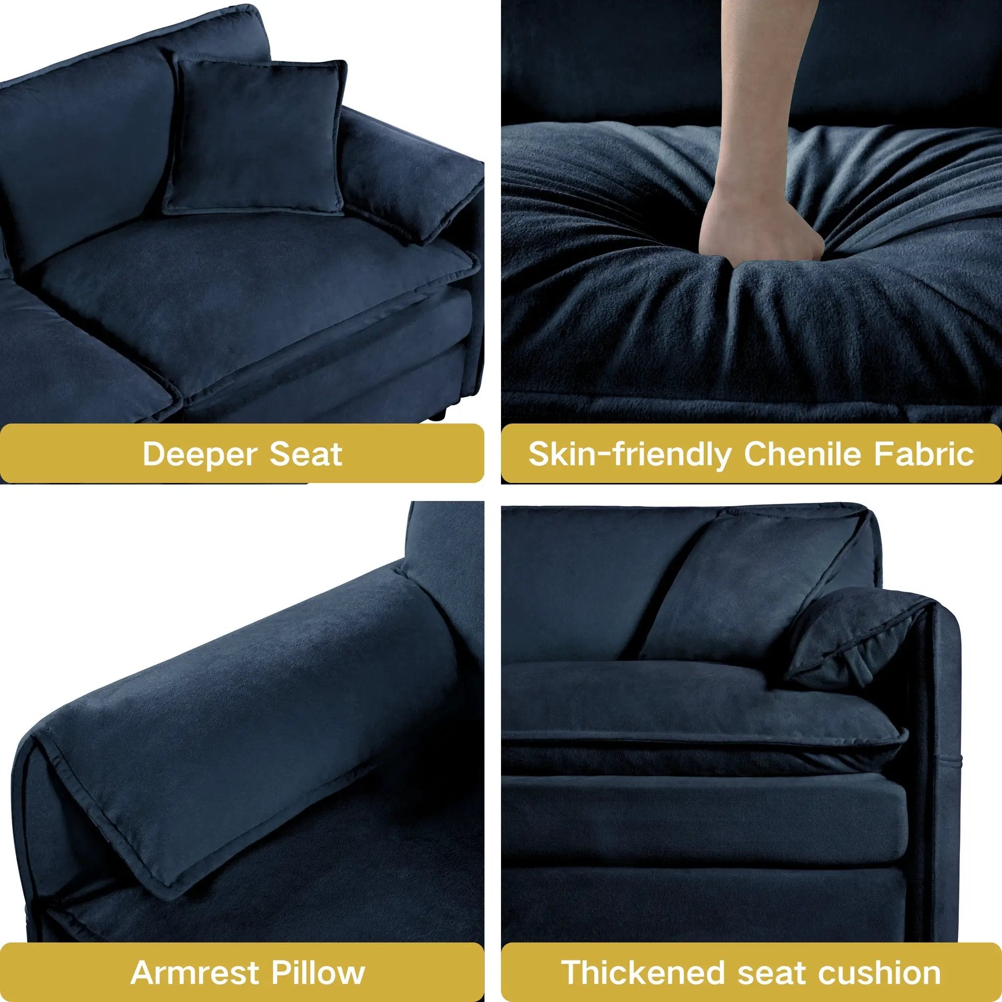 41.73" Modern Upholstered Sofa Chair by HouseOfZazla