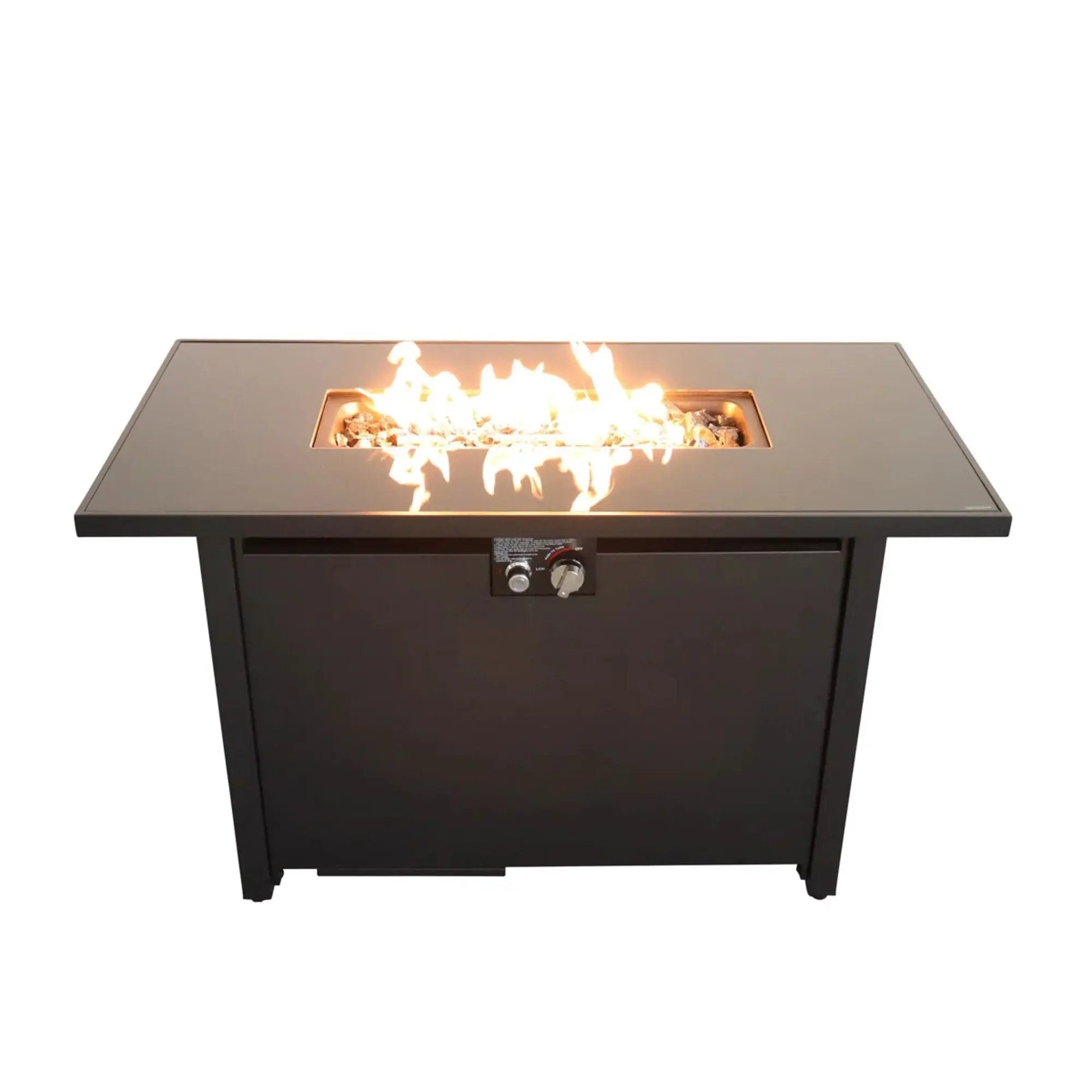 Rectangle Fire Pit, Fuel Versatility - Black by Unique Piece Furniture