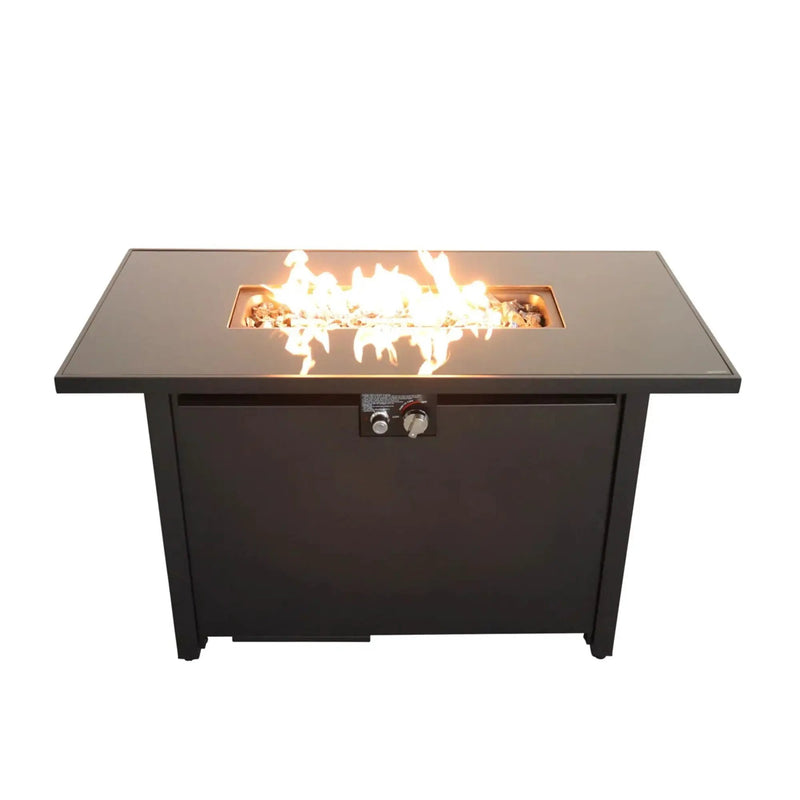 Rectangle Fire Pit, Fuel Versatility - Black by Unique Piece Furniture