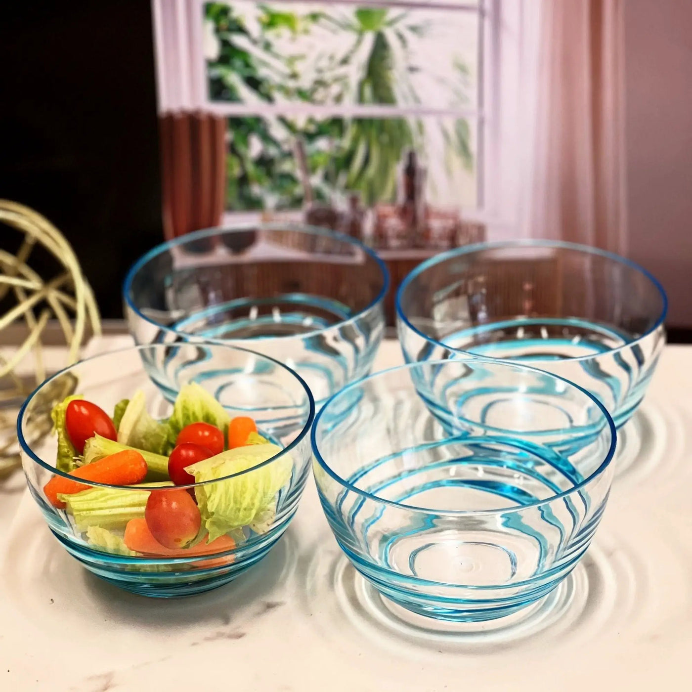 Swirl Acrylic Serving Bowls, Unbreakable by HouseOfZazla