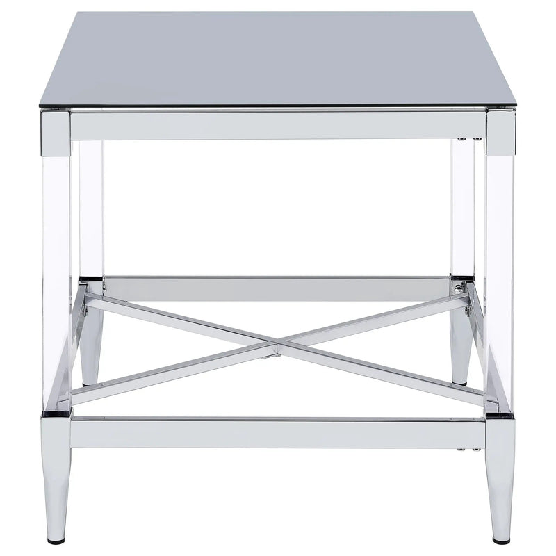 Lindley 3-piece Square Coffee and End Table Set Chrome by Unique Piece Furniture