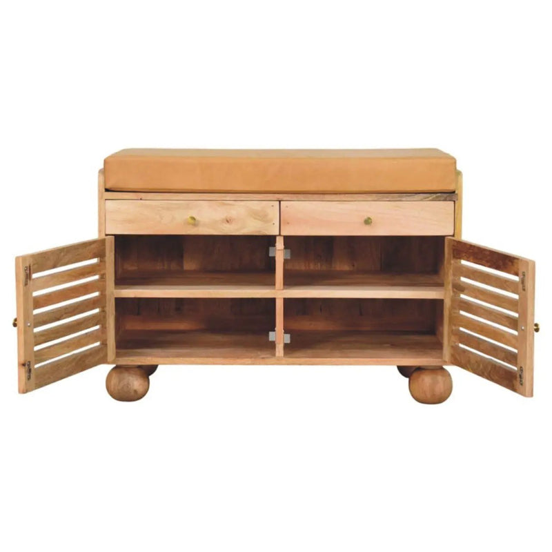 Shutter Shoe Rack With 2 Drawers - Beige by HouseOfZazla