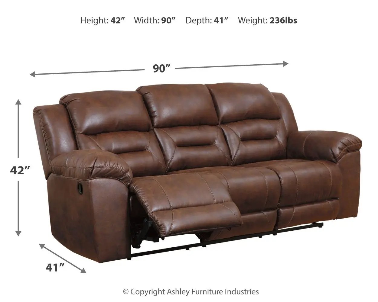 Stoneland - Reclining Sofa by Unique Piece Furniture