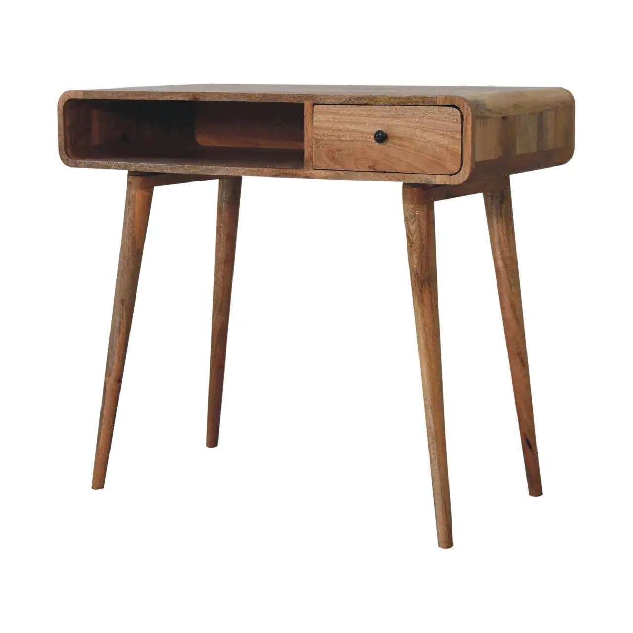 Curved Writing Desk - Oak by HouseOfZazla