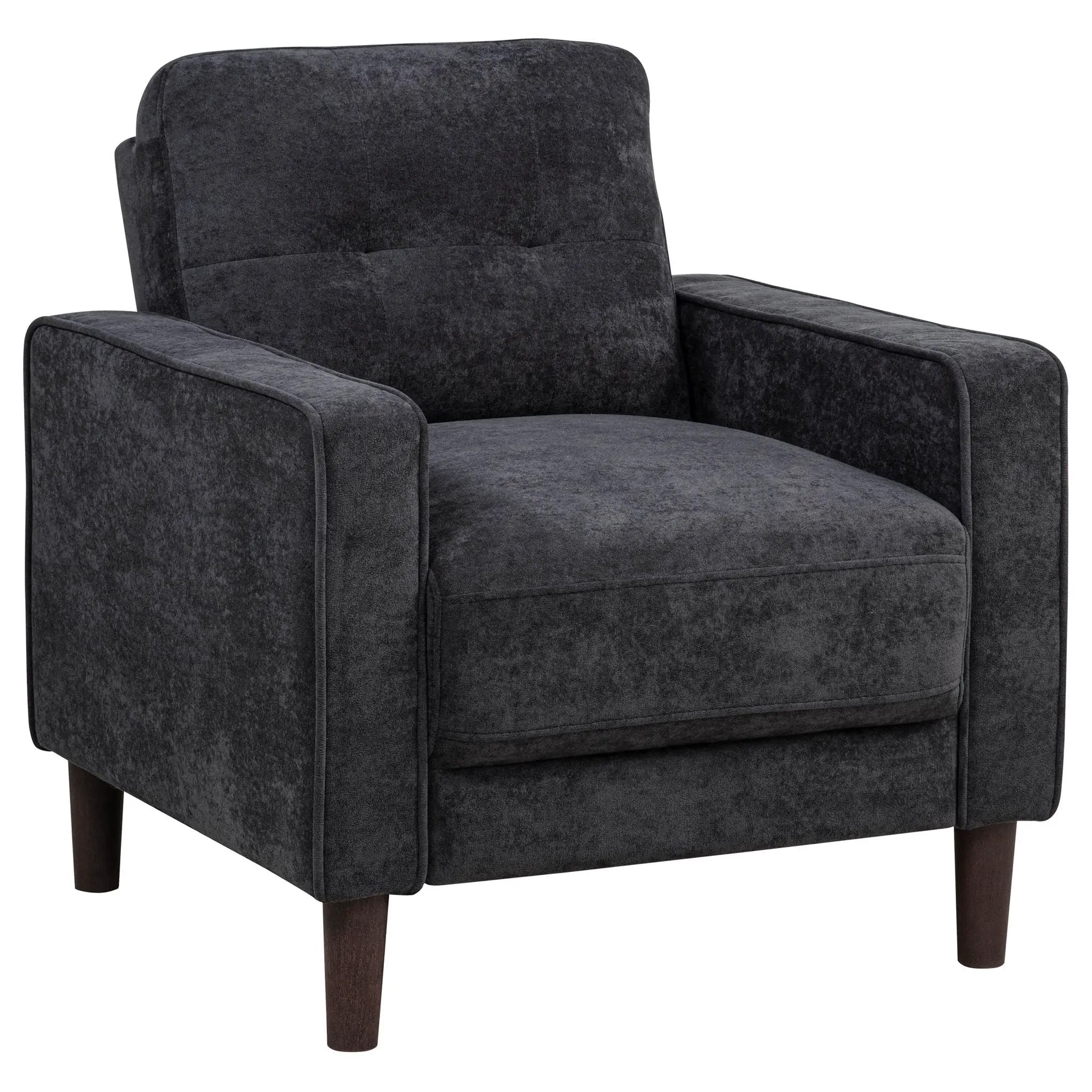 Bowen II Fabric Upholstered Track Arm Chair Steel Grey by Unique Piece Furniture