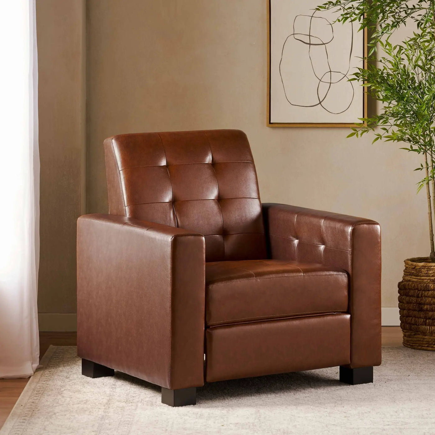 Langseth - Contemporary Tufted Pushback Recliner by Unique Piece Furniture