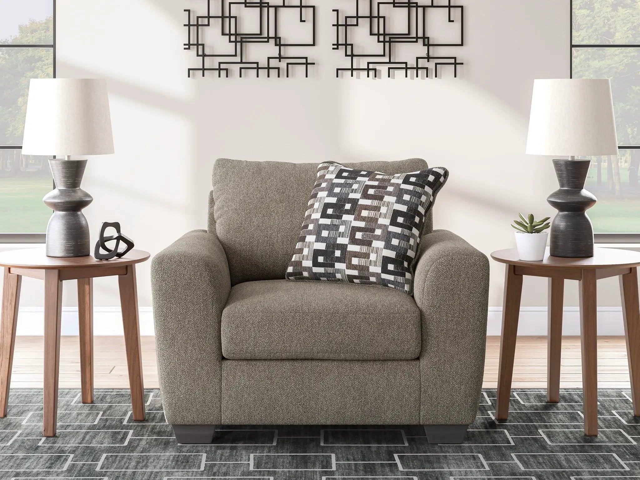 Triston-Peaks - Chair And A Half - Suede by Unique Piece Furniture