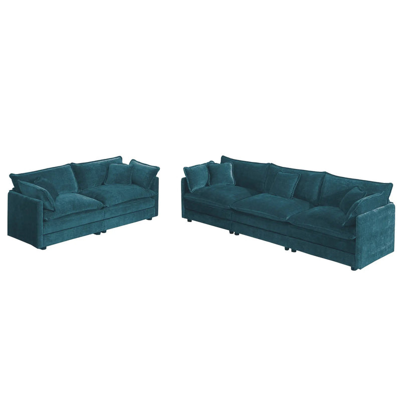 Chenille Sofa Set of 2: 2 & 3 Seater Couch by HouseOfZazla