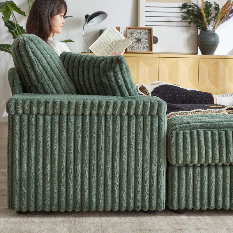 3 Seater Sofa With 2 Ottomans For Living Room by HouseOfZazla