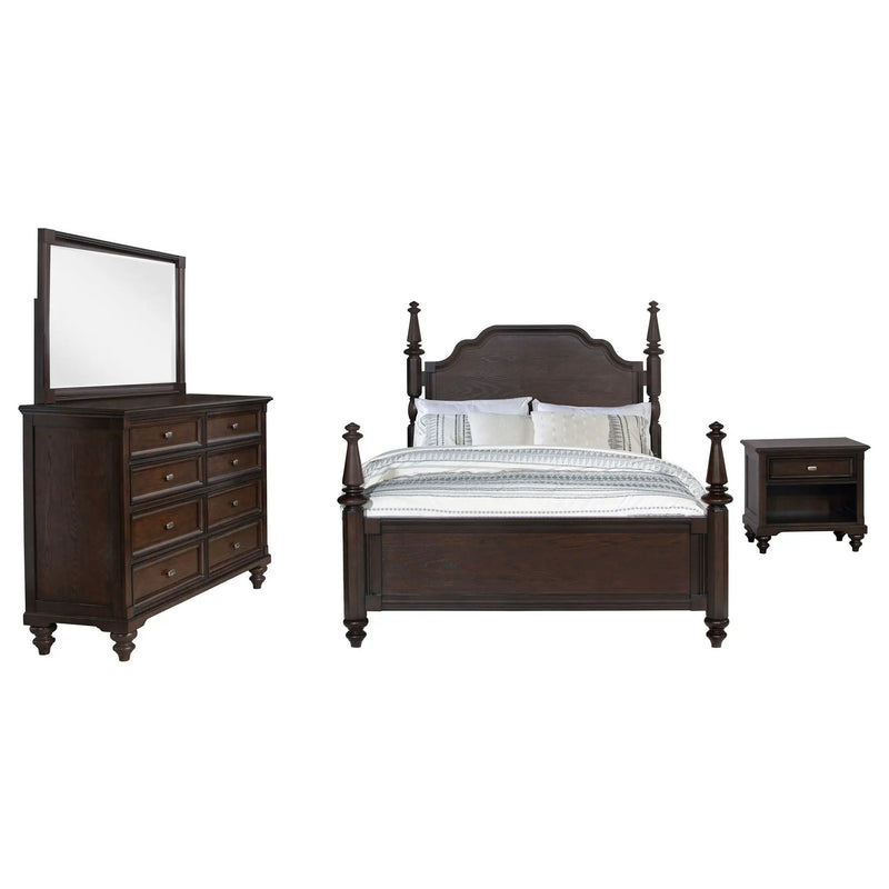Andover 4-piece Eastern King Bedroom Set Dark Oak by Unique Piece Furniture