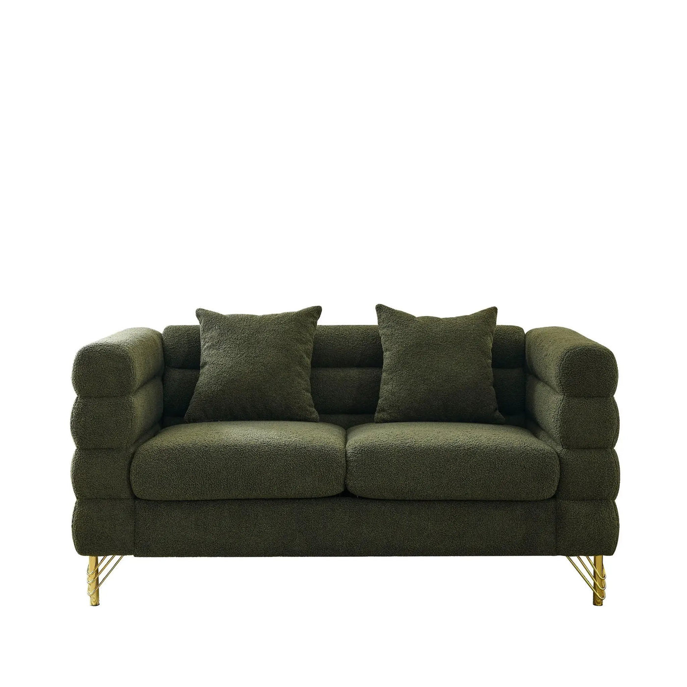 Oversized 2 Seater Sectional Sofa With Deep Seating And 2 Pillows by HouseOfZazla