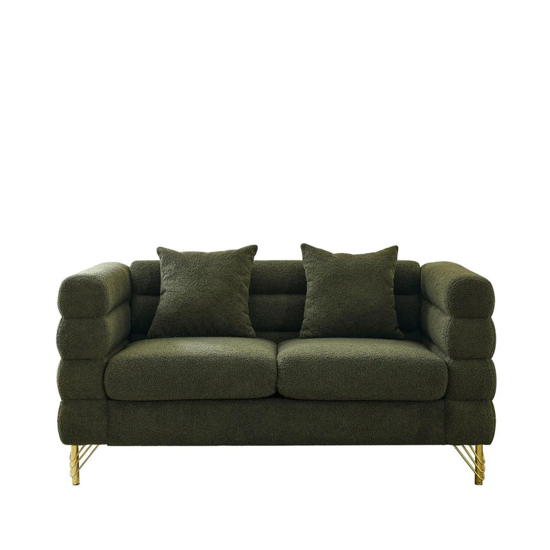 Oversized 2 Seater Sectional Sofa With Deep Seating And 2 Pillows by HouseOfZazla