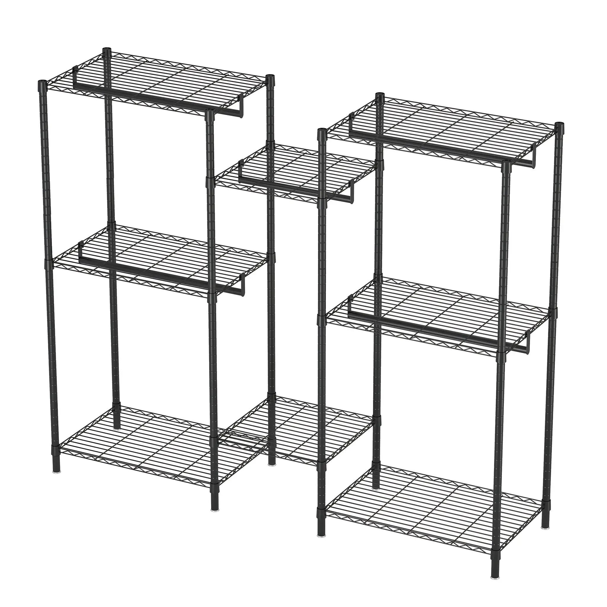Heavy Duty Garment Rack With 8 Adjustable Wire Shelves And 5 Clothes Rails by HouseOfZazla