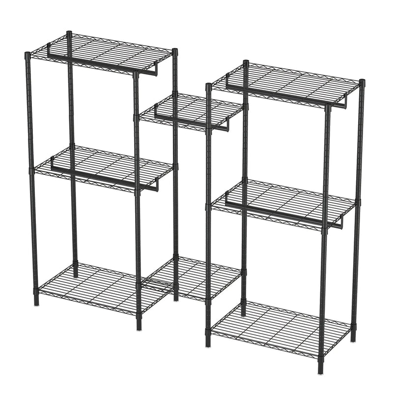 Heavy Duty Garment Rack With 8 Adjustable Wire Shelves And 5 Clothes Rails by HouseOfZazla