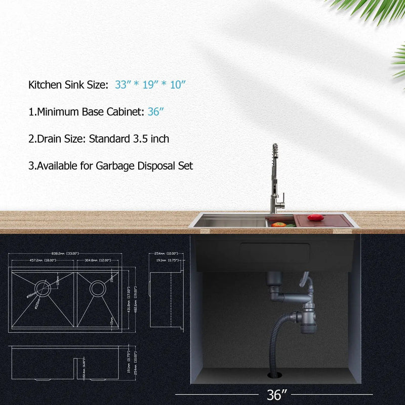 Modern Double Bowl Undermount Kitchen Sink by HouseOfZazla