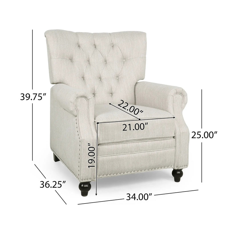 Welch - Contemporary Tufted Pushback Recliner by Unique Piece Furniture