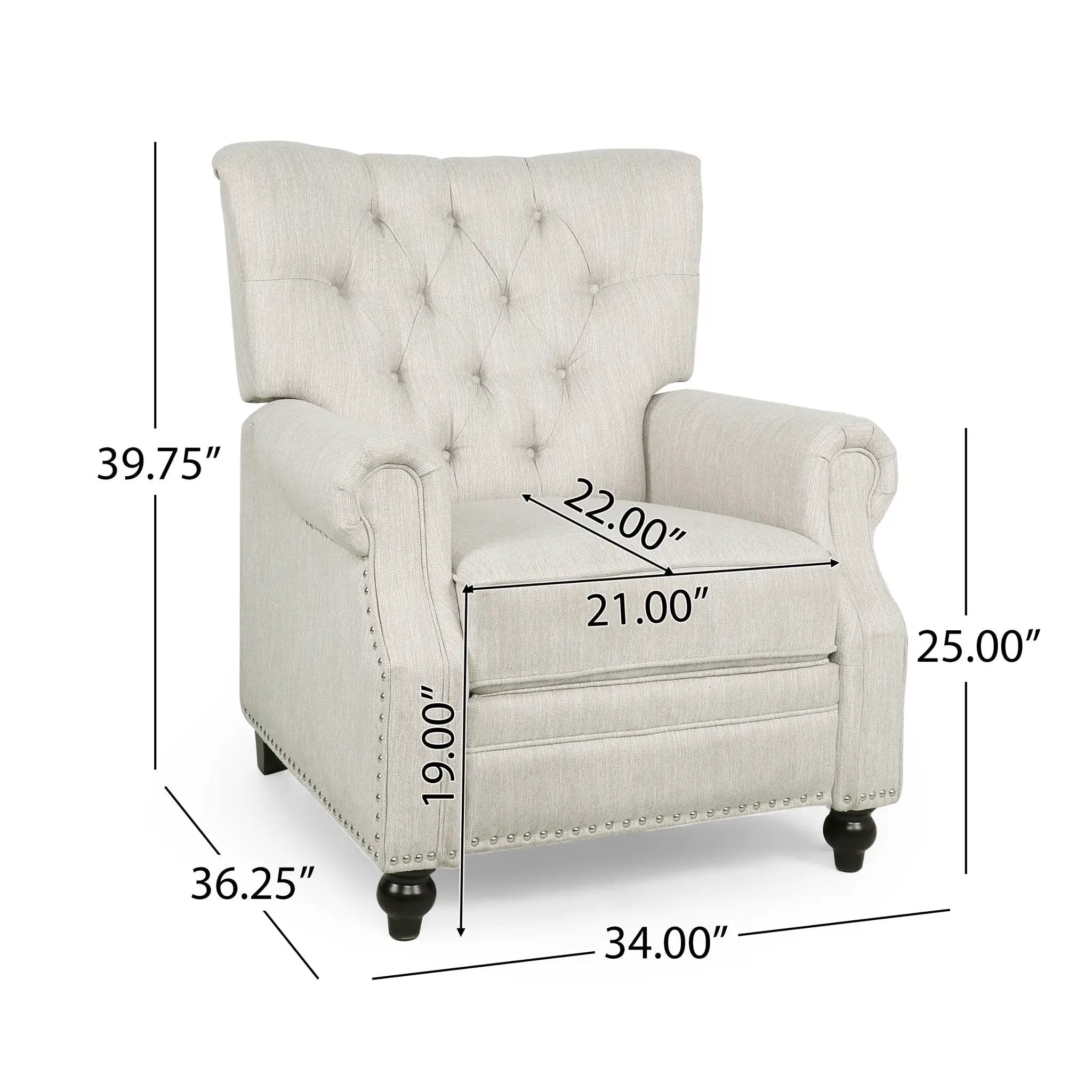 Welch - Contemporary Tufted Pushback Recliner by Unique Piece Furniture